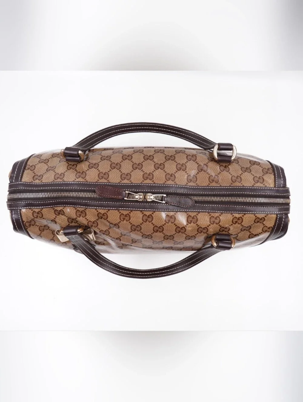 CM18 💗 Gucci Crystal Monogram Duchessa Boston Bag